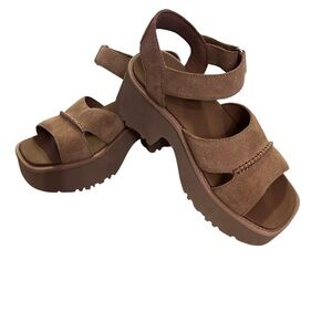 UGG Women's Chestnut Suede Platform Sandals